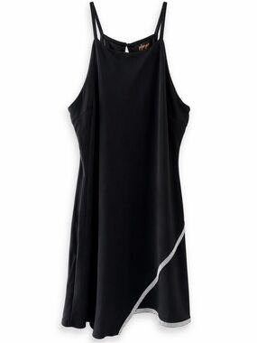 Planet Gold Black Slip Dress XXXL Rhinestone Trim Night Out Party Mini